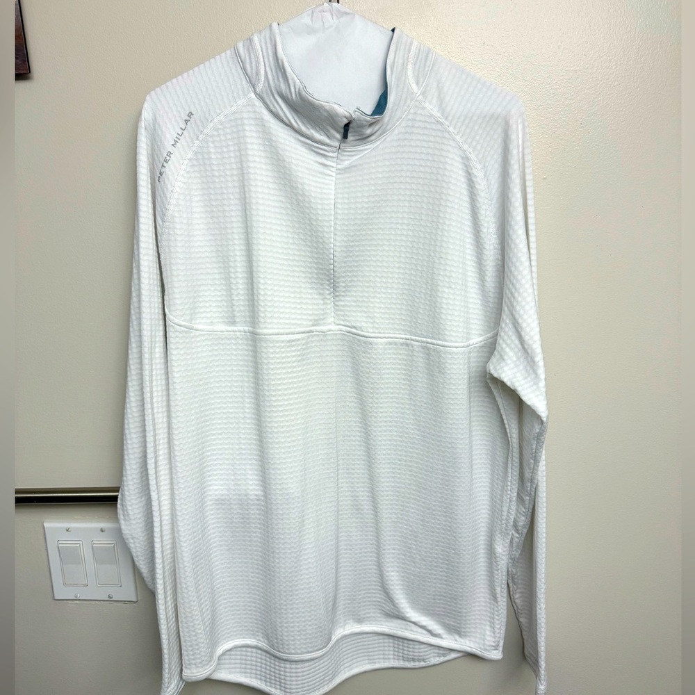 Peter Millar Maven Performance Quarter-Zip - White - Medium